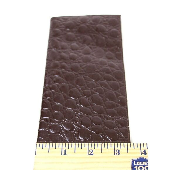 Marina Di Carrara PATENT BROWN GENUINE LEATHER ID CARD BILL BIFOLD WALLET PURSE - Picture 8 of 8